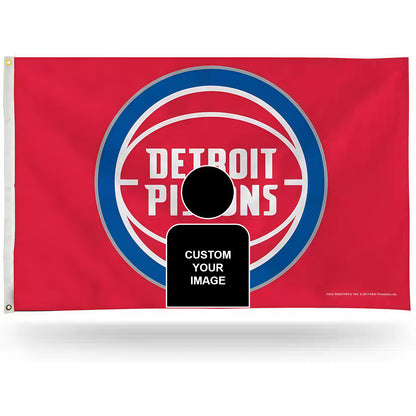 Detroit Pistons Red Flag Custom Image
