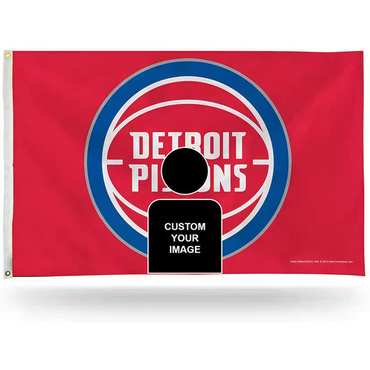 Detroit Pistons Red Flag Custom Image