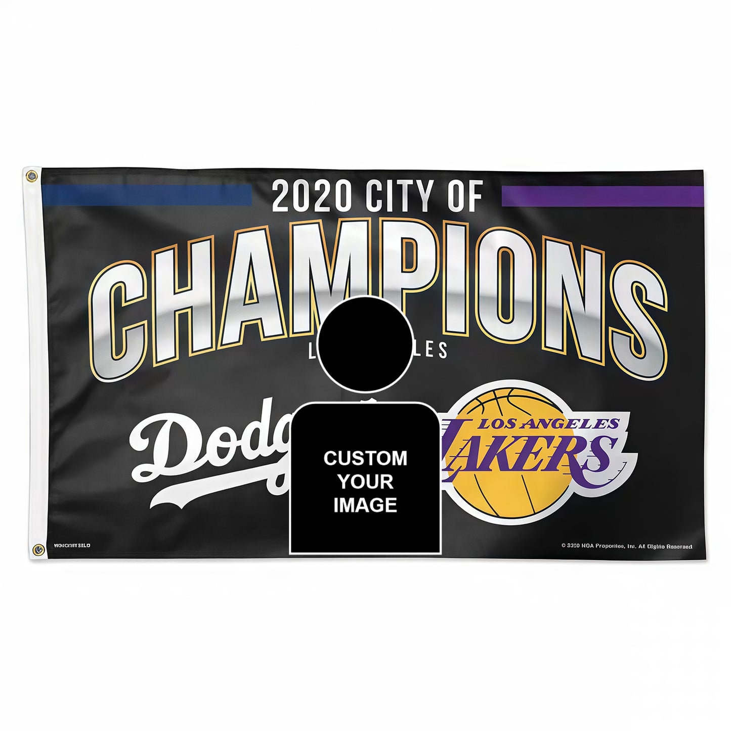 Los Angeles Lakers Black Flag Custom Image