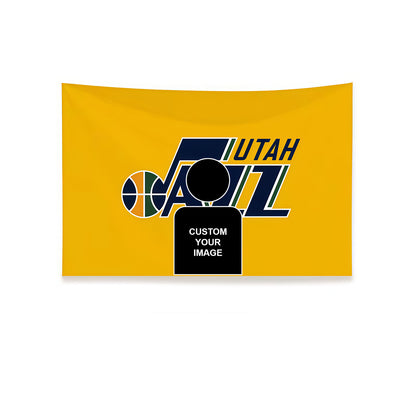Utah Jazz Yellow Flag Custom Image