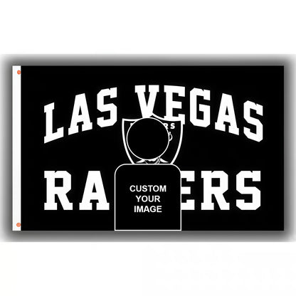 Sydney Sweeney X Las Vegas Raiders Black Flag Custom Image