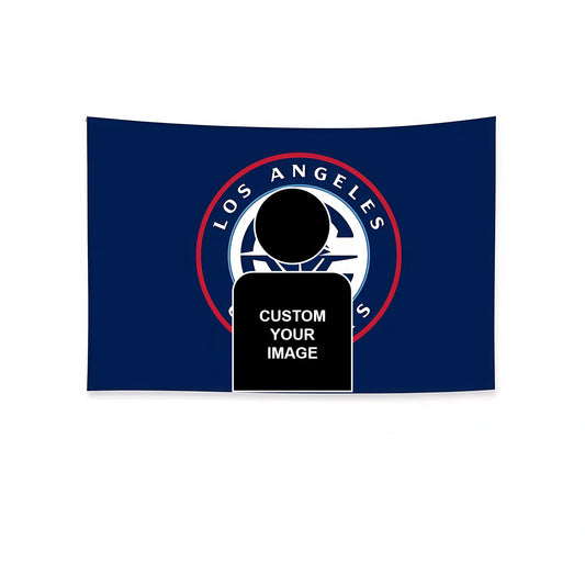 Los Angeles Clippers Blue Flag Custom Image