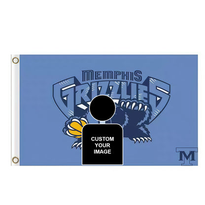 Captain America X Memphis Grizzlies Blue Flag Custom Image