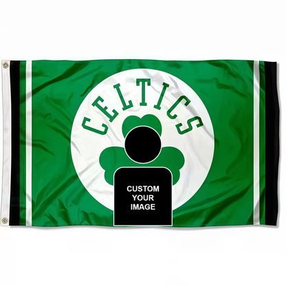 Boston Celtics Logo Flag Custom Image