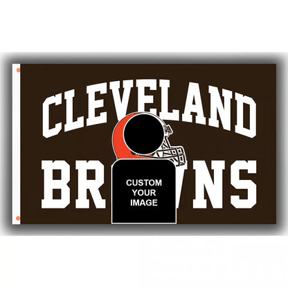 Sydney Sweeney X Cleveland Browns Bandera Marrón Imagen Personalizada