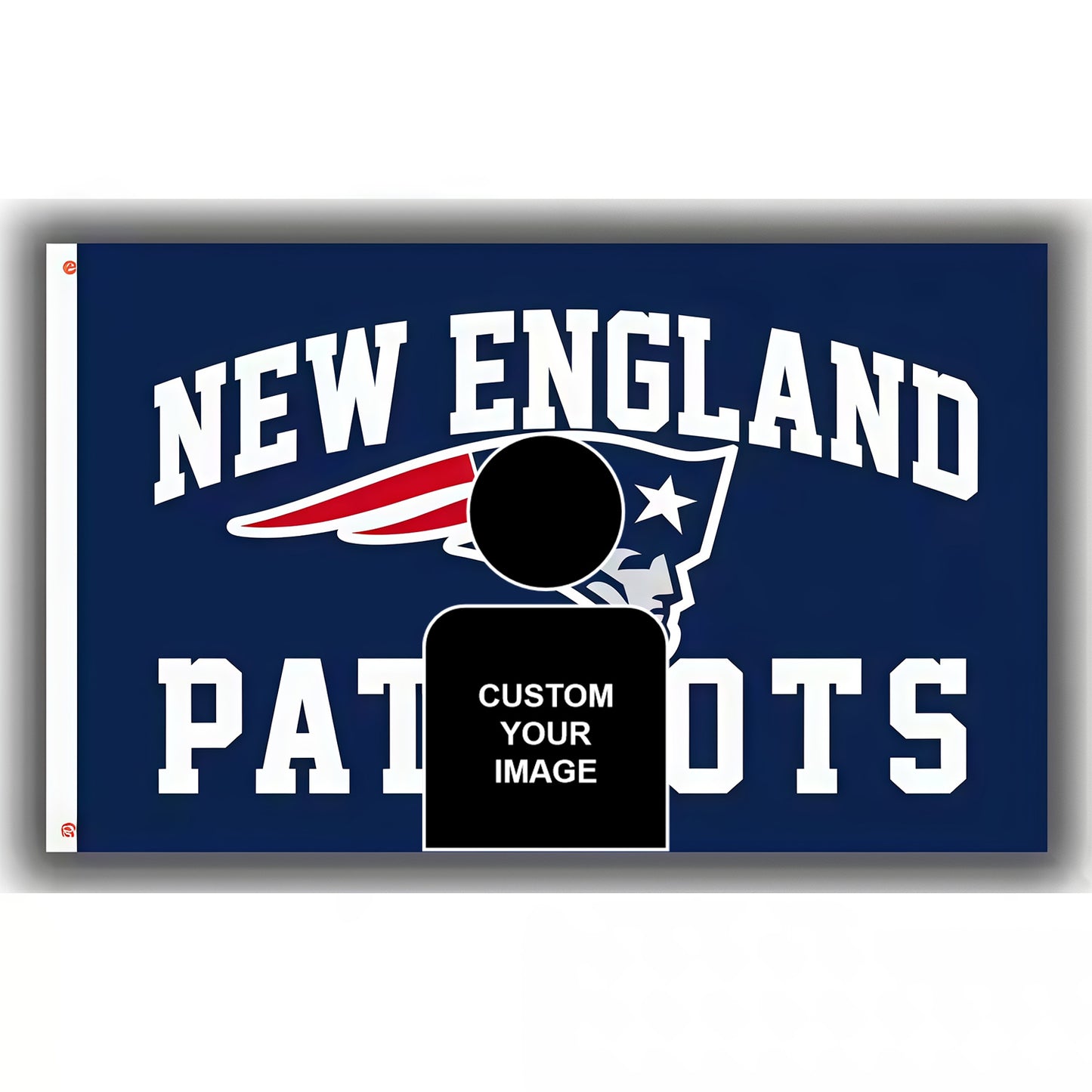 Sydney Sweeney X New England Patriots Blue Flag Custom Image