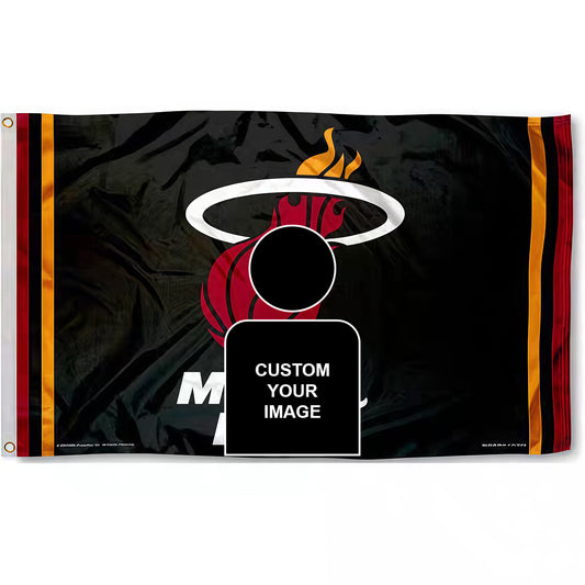 Miami Heat Black Flag Custom Image