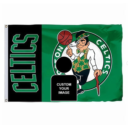 Captain America X Boston Celtics Classic Flag Custom Image