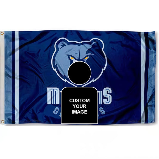 Memphis Grizzlies Blue Flag Custom Image