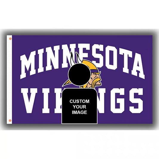 Minnesota Vikings Purple Flag Custom Image