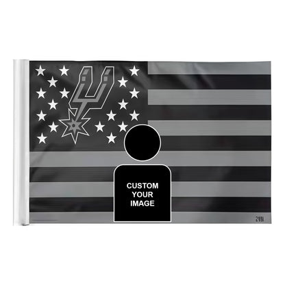 Captain America X San Antonio Spurs Stripe Flag Custom Image