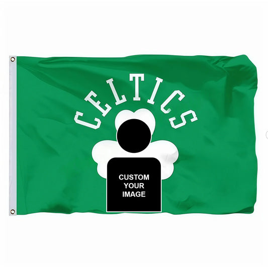 Boston Celtics Green Flag Custom Image