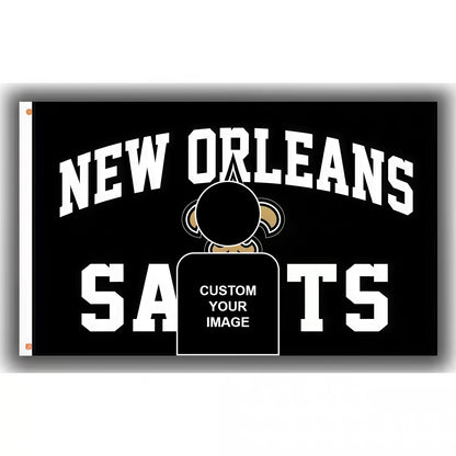 New Orleans Saints Black flag Custom Image