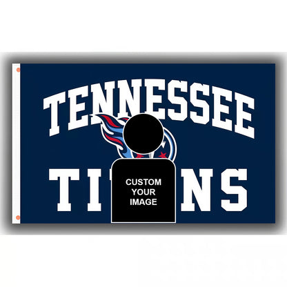 Sydney Sweeney X Tennessee Titans Blue Flag Custom Image