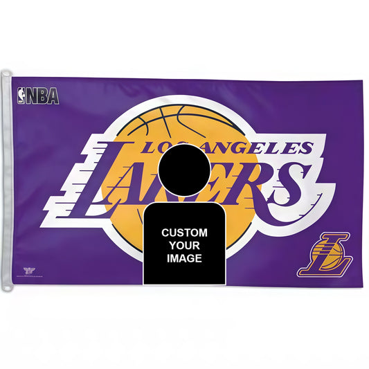 Los Angeles Lakers Purple Flag Custom Image