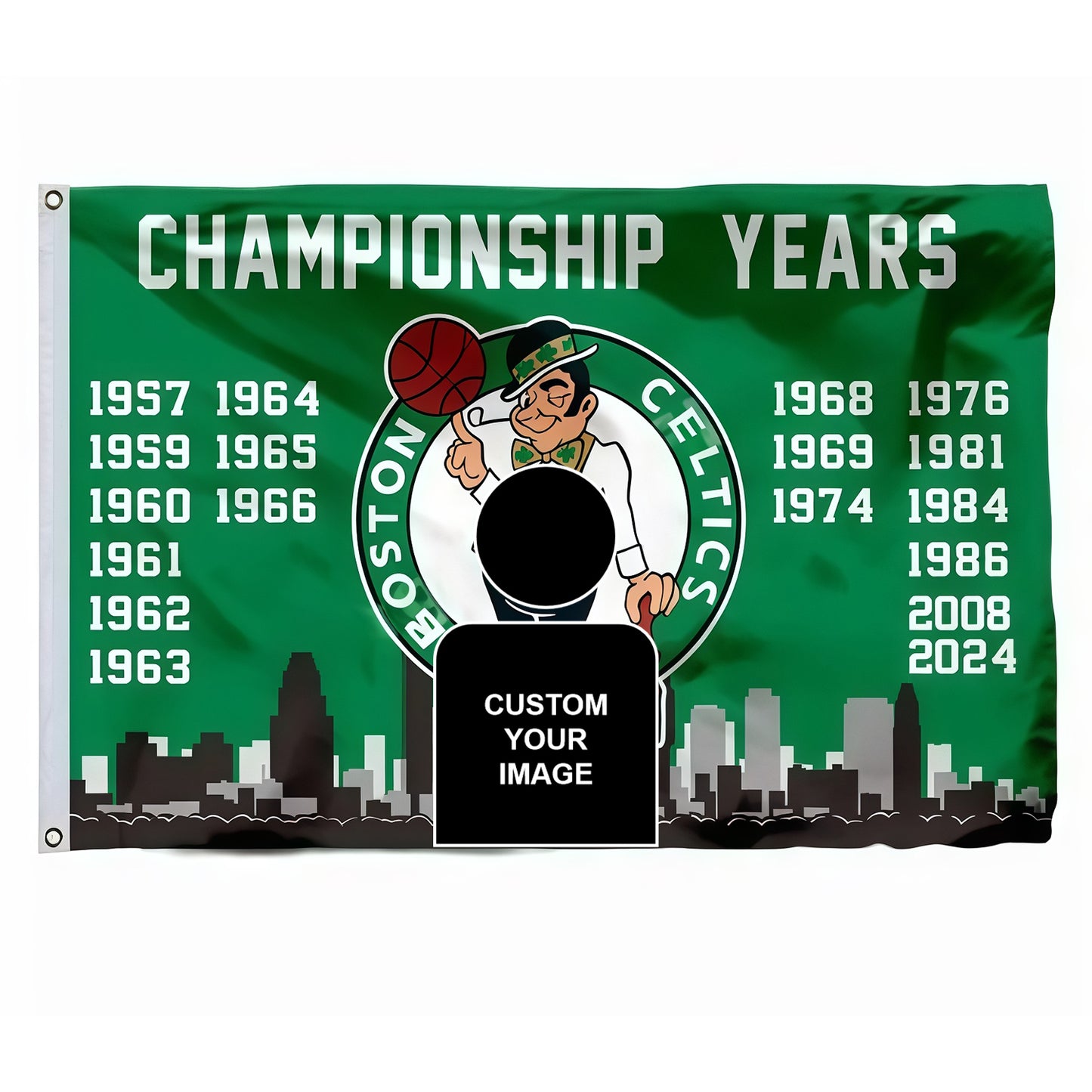 Captain America X Boston Celtics Champion Flag Custom Image