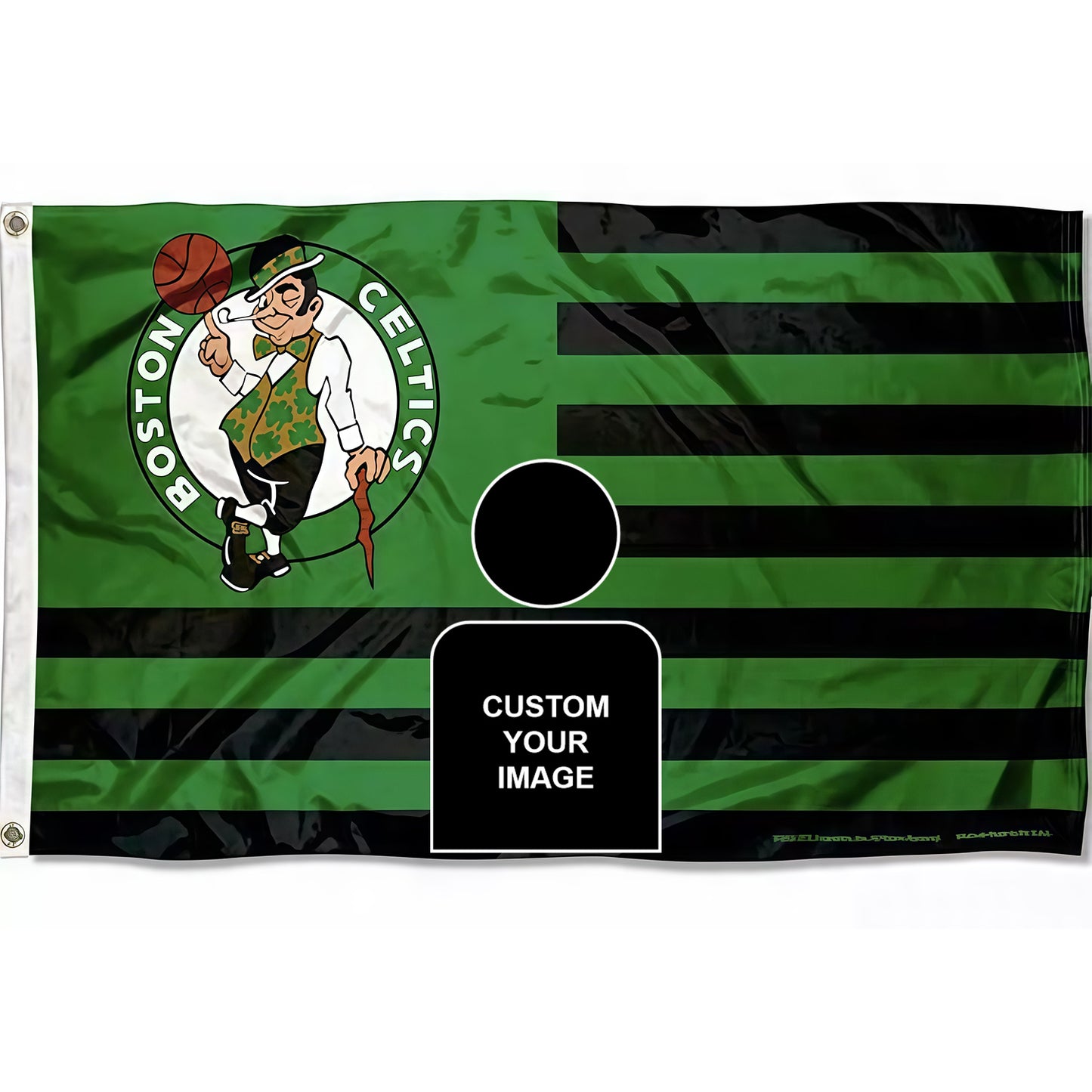 Captain America X Boston Celtics Interstices Flag Custom Image