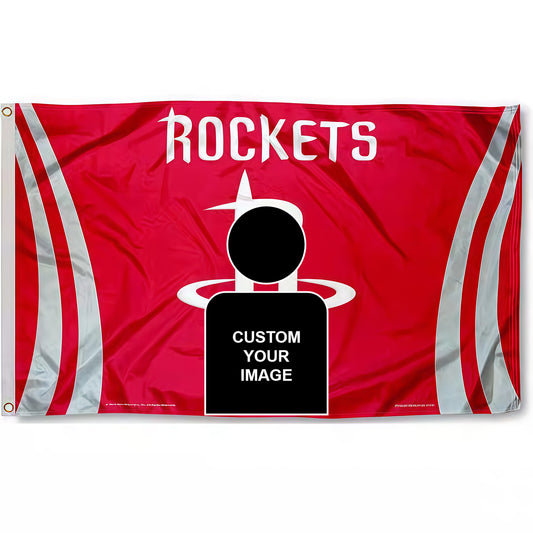 Houston Rockets Red Flag Custom Image