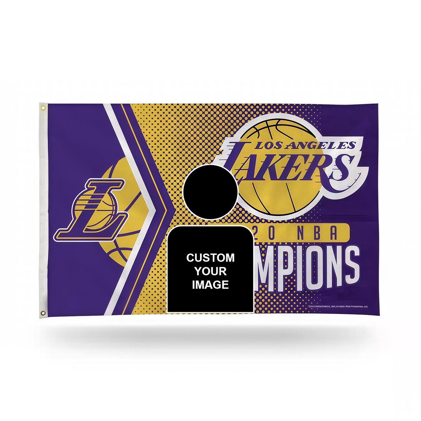 Captain America X Los Angeles Lakers Shinning Flag Custom Image