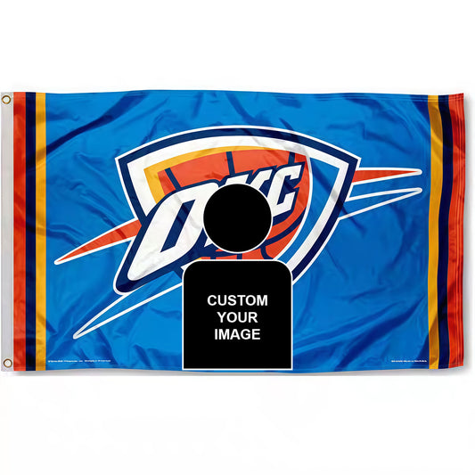 Oklahoma City Thunder Flag Custom Image