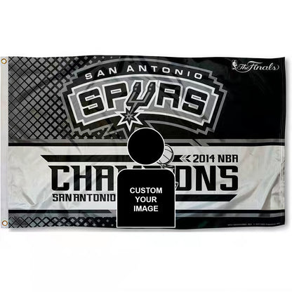 San Antonio Spurs Champion Flag Custom Image