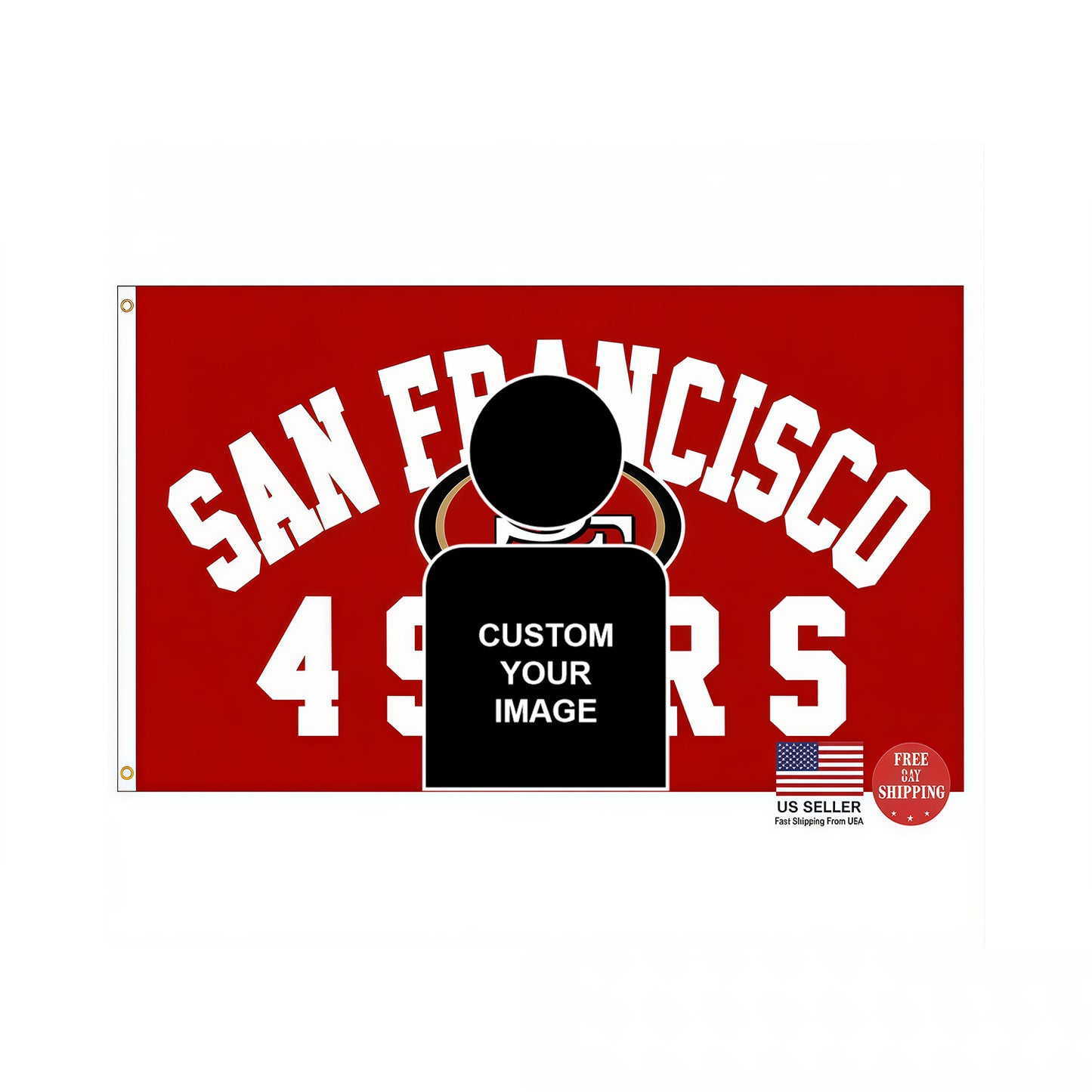 Sydney Sweeney X San Francisco 49ers Red Flag Custom Image
