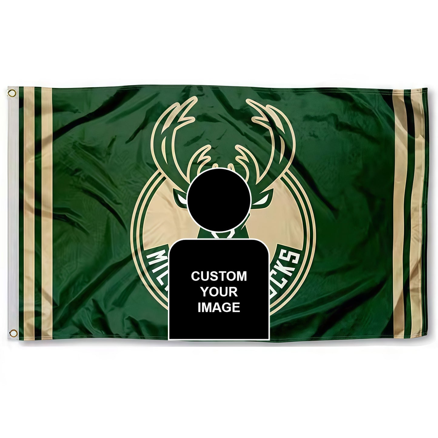 Milwaukee Bucks Green Flag Custom Image