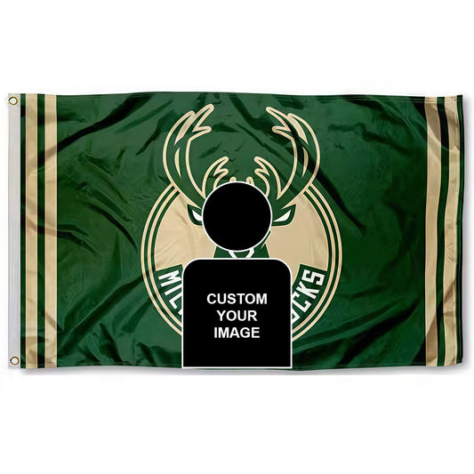 Milwaukee Bucks Green Flag Custom Image