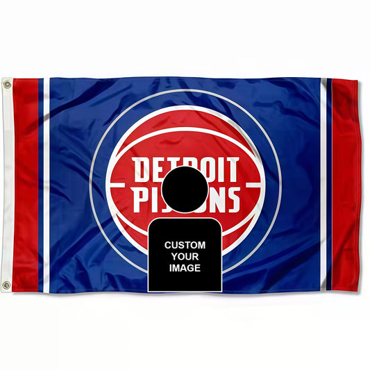 Detroit Pistons Classic Flag Custom Image