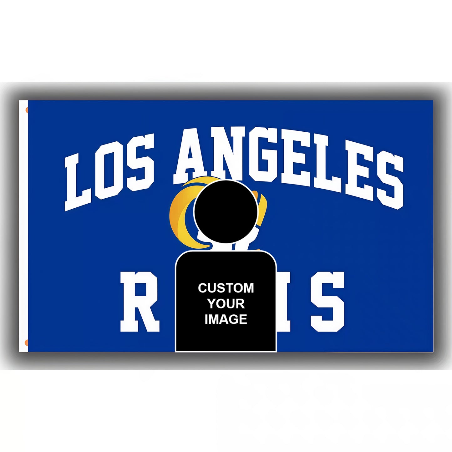 Sydney Sweeney X Los Angeles Rams Blue Flag Custom Image