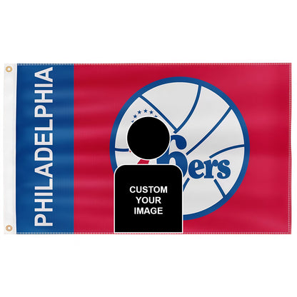 Philadelphia 76ers Red Flag Custom Image