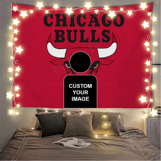 Chicago Bulls Red Flag Custom Image