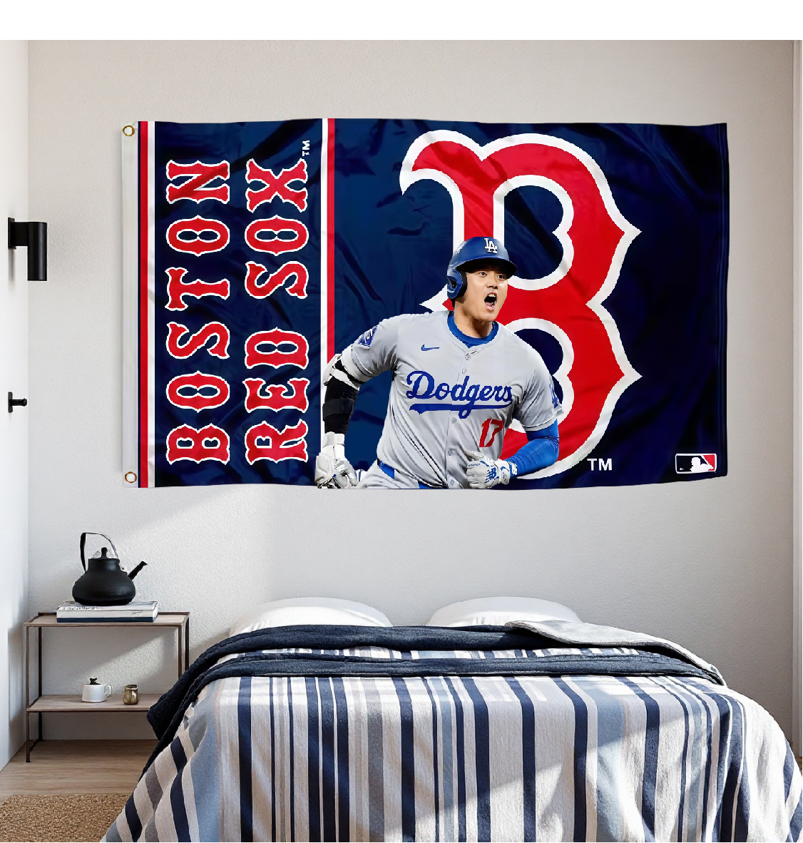 Boston Red Sox Flag Custom Image