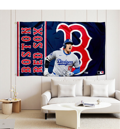 Boston Red Sox Flag Custom Image