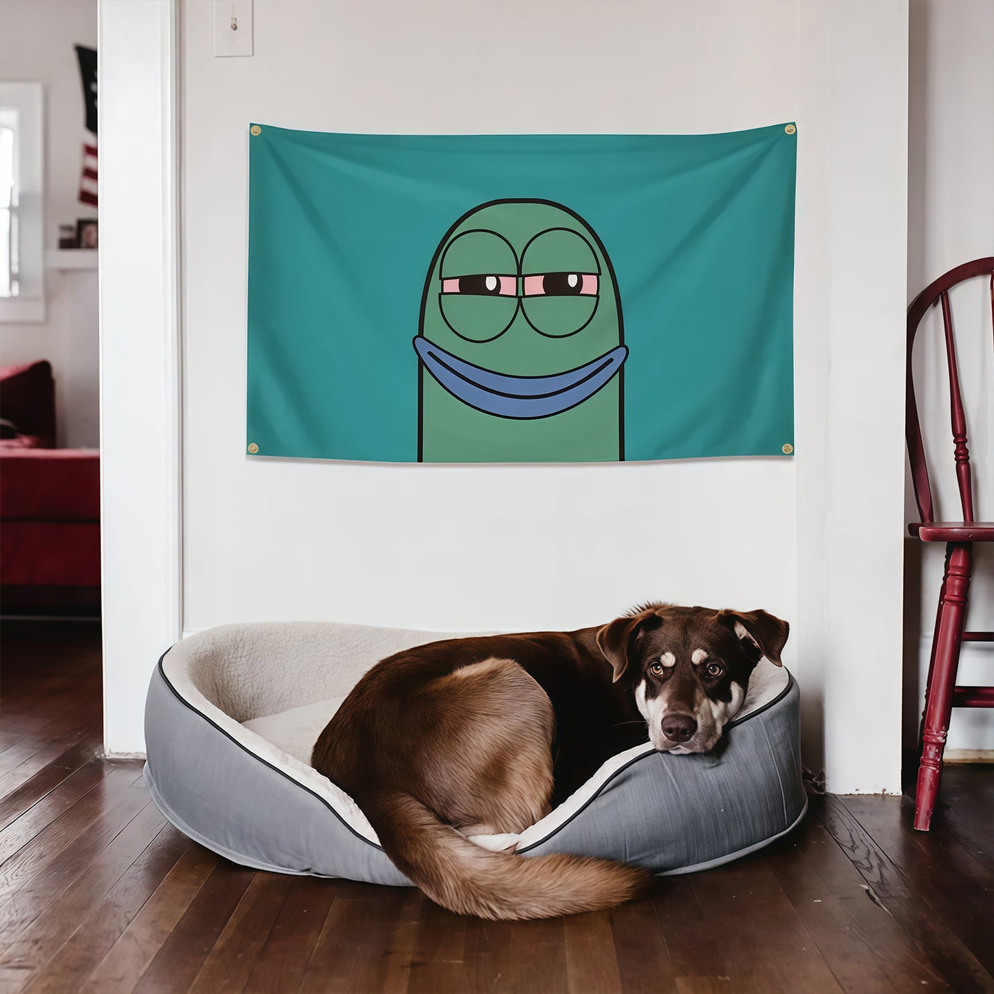 Baked Funny Cartoon Tapestry Flag Custom Image