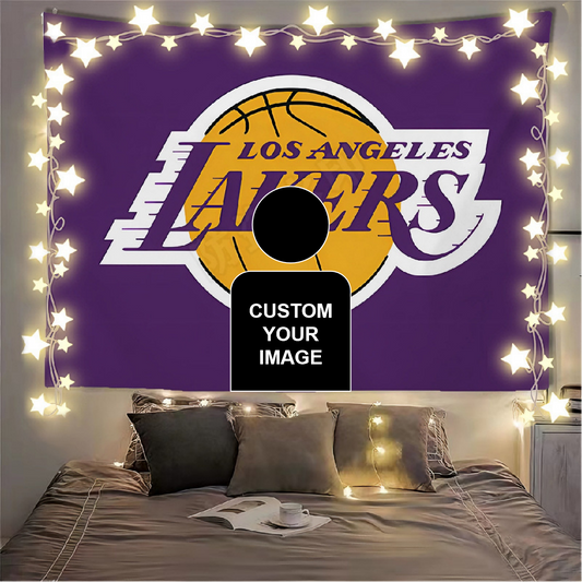Los Angeles Lakers Purple Flag Custom Image