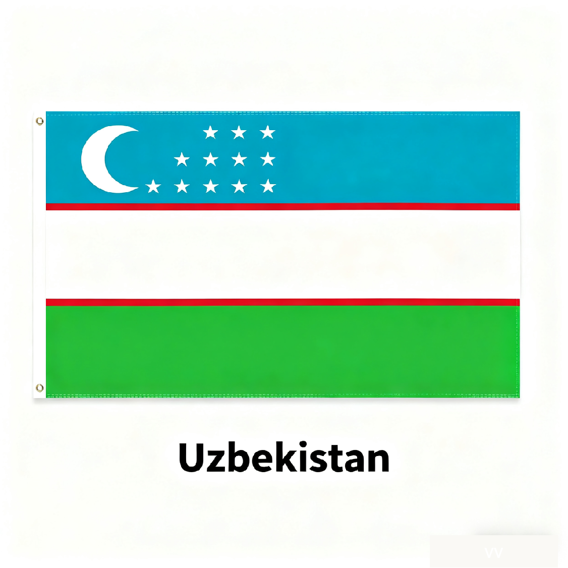 Uzbekistan Flag Custom Image