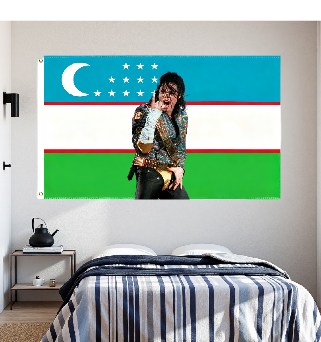 Uzbekistan Flag Custom Image
