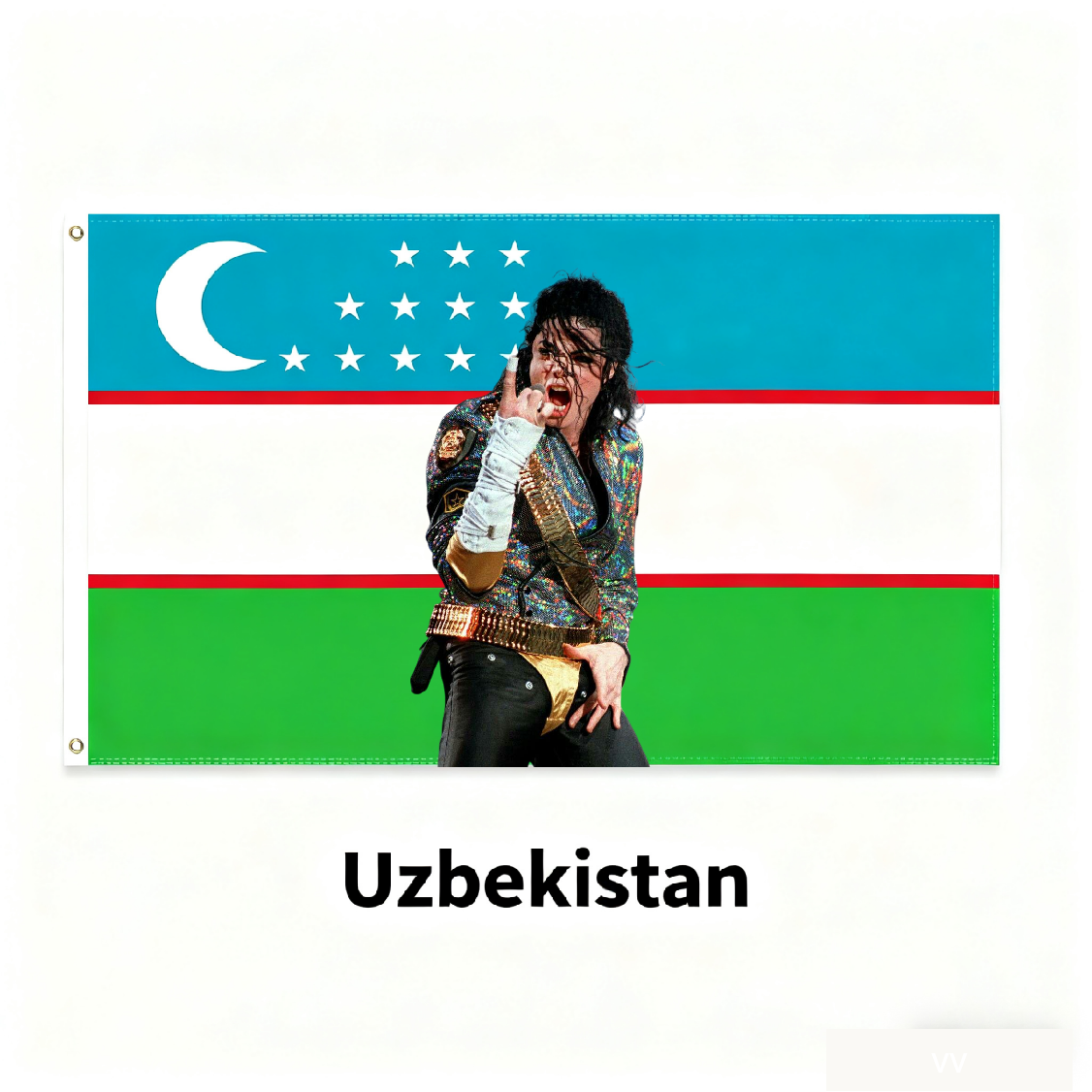 Uzbekistan Flag Custom Image