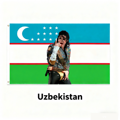 Uzbekistan Flag Custom Image