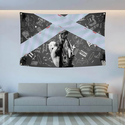 Bandera de rapero Luv Rage Bandera con imagen personalizada
