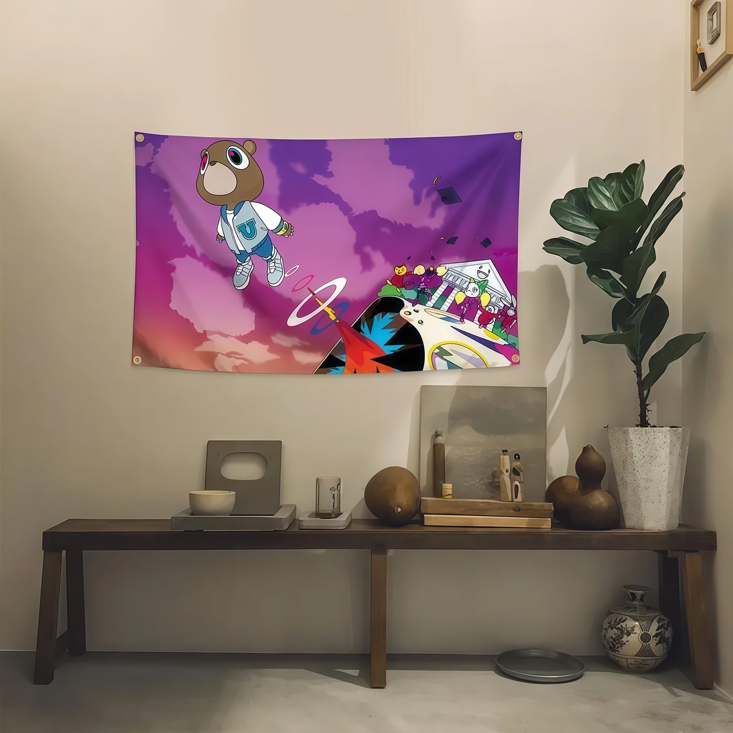 KW Graduate Music Tapestry Rapper Flag Custom Image