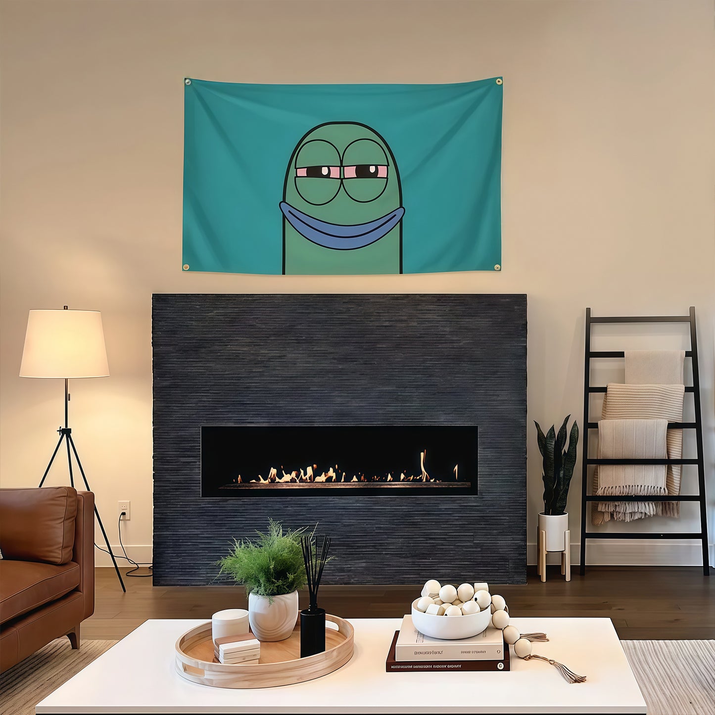 Baked Funny Cartoon Tapestry Flag Custom Image