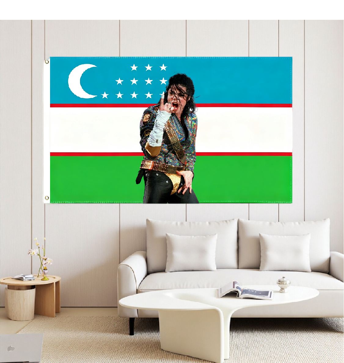 Uzbekistan Flag Custom Image