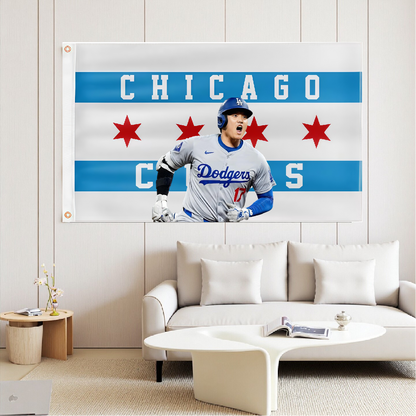 Chicago Cubs Vintage Flag Custom Image