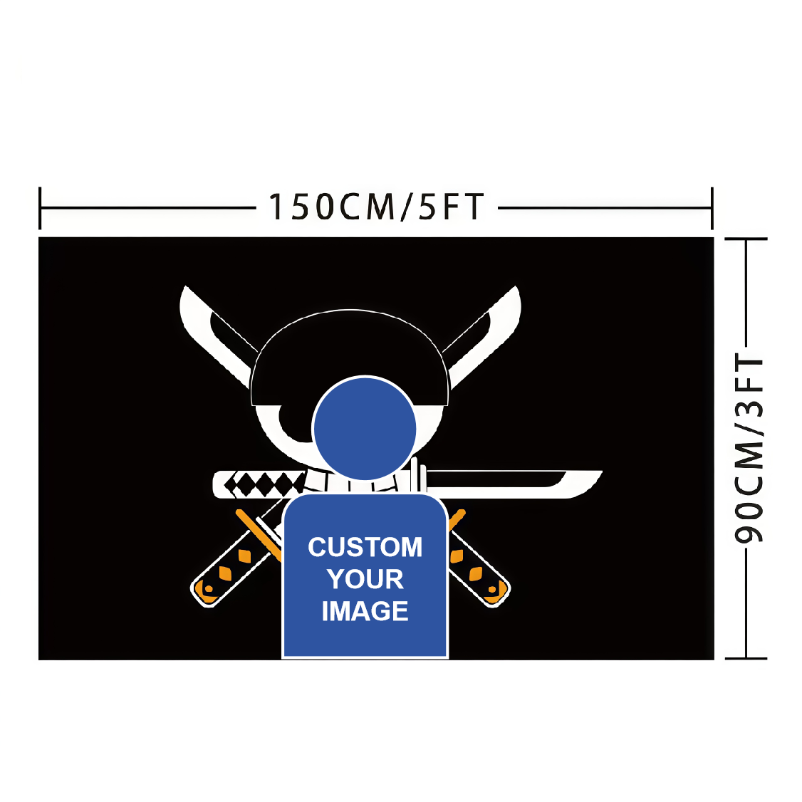 Roronoa Zoro Flag Custom Image