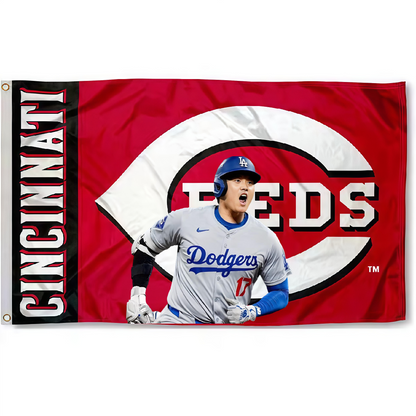 Cincinnati Reds Flag Custom Image