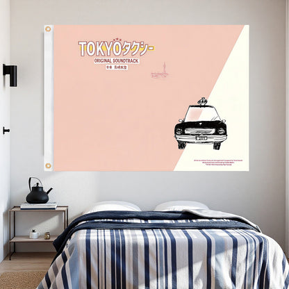 Tokyo Taxi Flag Custom Image