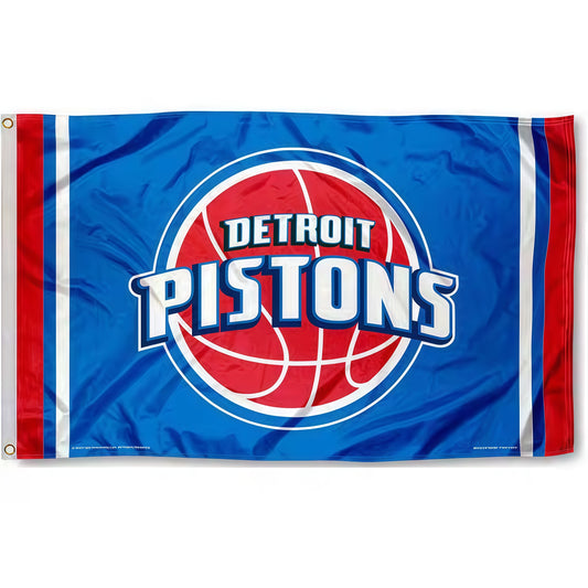 Detroit Pistons Blue Flag Custom Image