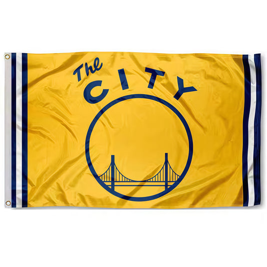 Golden State Warriors Yellow Flag Custom Image